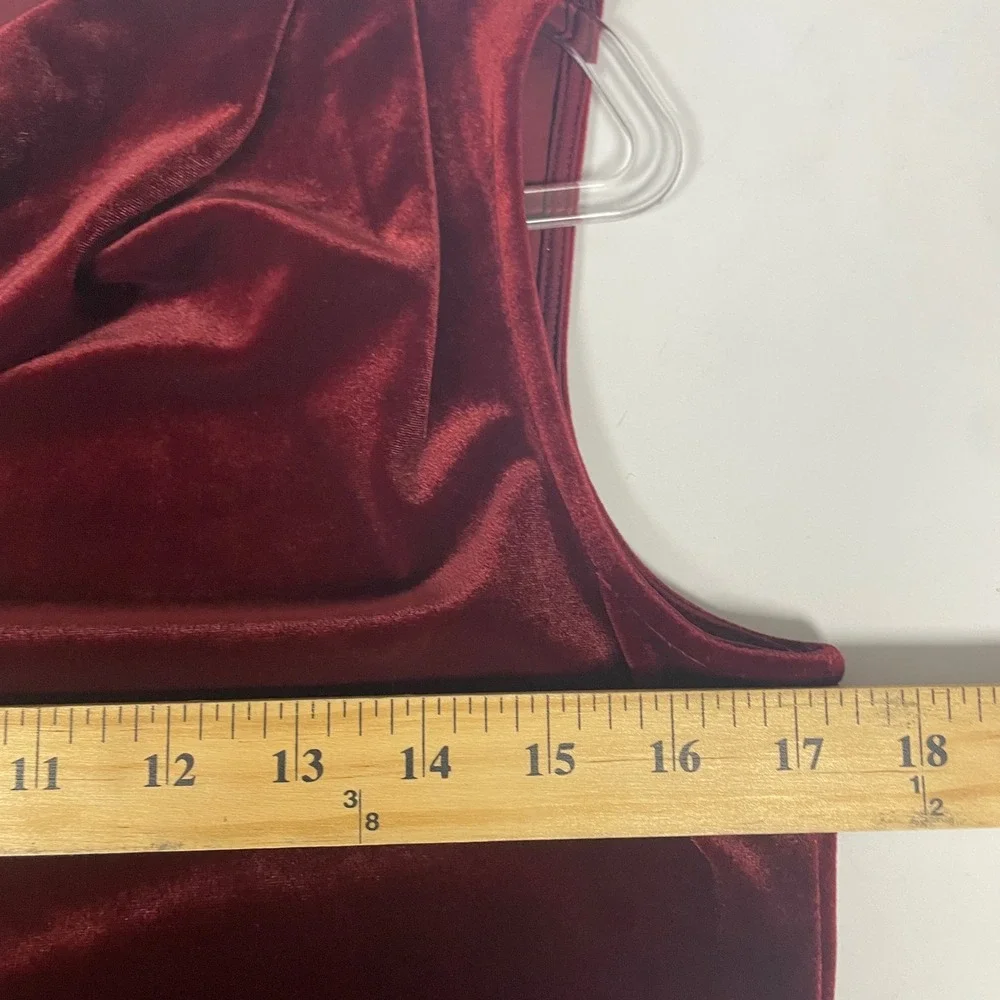 White House Black Market Velvet Cowl Neck Top Small Burgundy Wine Holiday Party